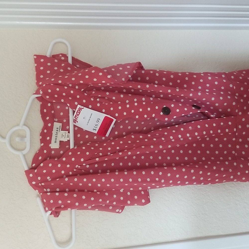 Monteau jr xs polka dot dress